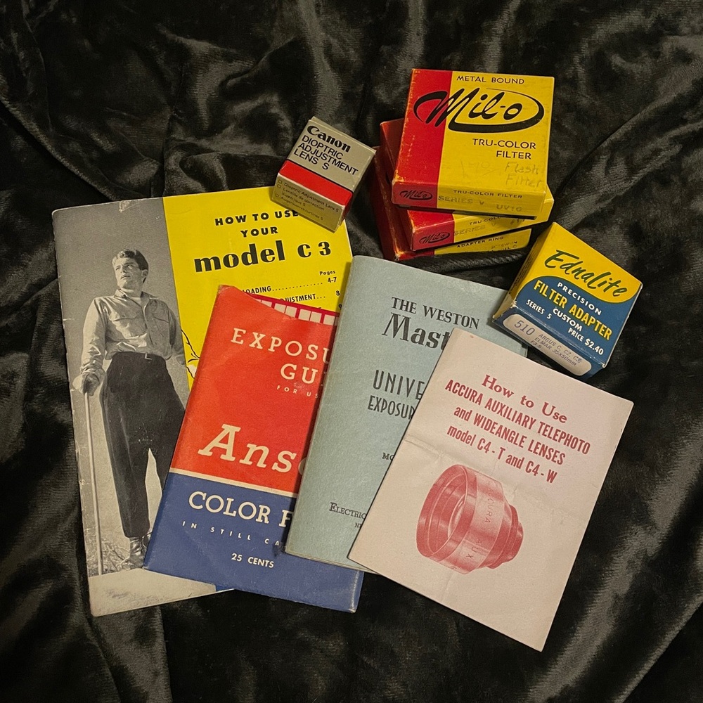Vintage 1940s/50s Camera Books & Accessories